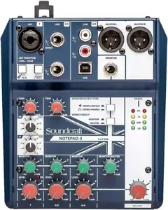 Soundcraft Notepad-5 Small Format Analog Mixer - Picture 1 of 7
