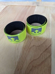 Nathan Neon Yellow/Reflective Slap Bracelets for Outdoor/Nighttime Visibility - Picture 1 of 4