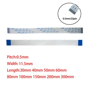22Pin 0.5mm Pitch FFC FPC Flexible Flat Cable AWM VW-1 20624 80C 60V A B Type - Picture 1 of 6