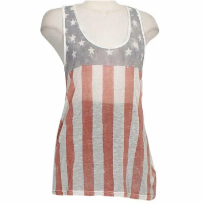 Джинсовая Топка С Кремовой Хлопковой Смесью Флаг Выгорание Спортивная Сумка L - Изображение 1 из 4