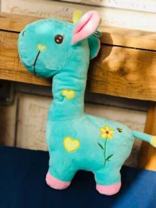 NWT-16” Beverly Hills Teddy Bear Co Baby Tall Blue Giraffe Plush Polka Dot - Picture 1 of 3