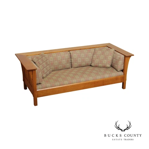 Stickley Mission Collection Oak Prairie Settle Sofa Cover