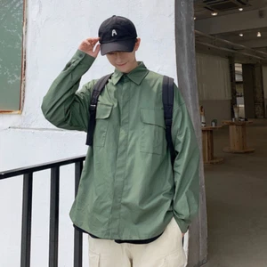 Men's Summer Thin Shirt Fashionable Handsome Casual Long Sleeve Cardigan Jacket - Picture 1 of 12