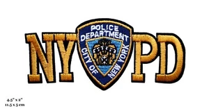 NYPD New York Police Department Shoulder Uniform Logo Embroidered Iron On Patch - Picture 1 of 2