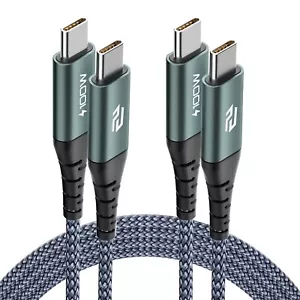 2er-Pack 6 Fuß geflochten USB C Typ-C 100 W Schnellladen Daten SYNC Ladekabel Kabel - Bild 1 von 7