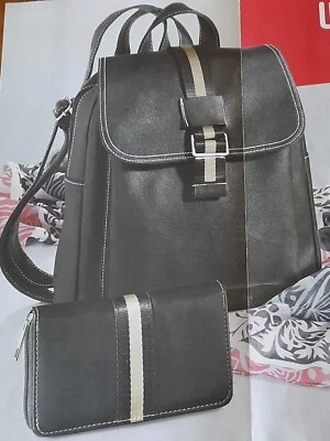 3- tlg. City-Rucksack-Set schwarz - Rucksack, Geldbörse, Schaltuch - Bild 1 von 4