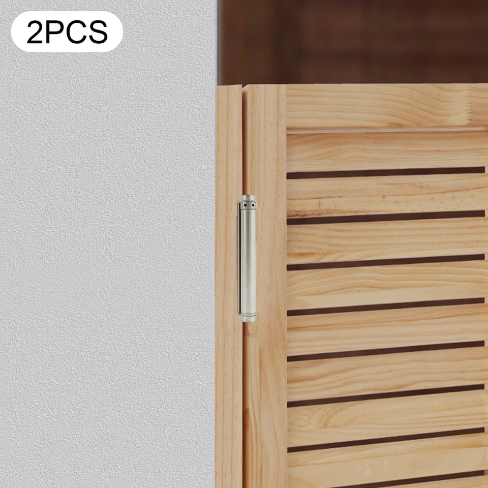 2 PCS Stainless Steel Cafe Saloon Door Self Closing Double Action Spring Hinges - Image 1 of 4