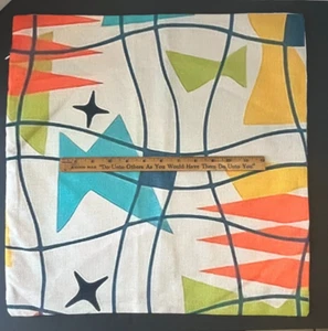 NEW MCM Mid Century Modern Pattern Design Throw PILLOW Cover Case 17 1/2" Square - Picture 1 of 4