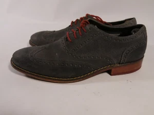Men's 8 M Cole Haan Air Colton Gray Suede Wingtip Oxfords - Picture 1 of 9