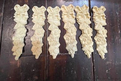 6 apliques de resina rosa gotas botines apliques de muebles acabado pintable Foto 1 de 2