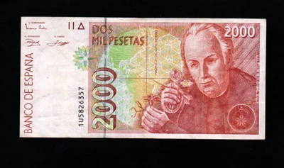 2000 PESETAS VERY FINE   BANKNOTE  FROM  SPAIN  1992   PICK-164 - Image 1 of 2