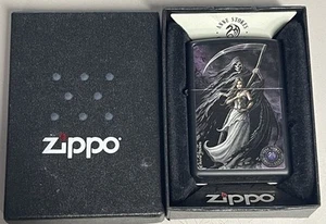 ZIPPO 2015 ANNE STOKES COLLECTION BLACK MATTE LIGHTER SEALED IN BOX D591 - Picture 1 of 6
