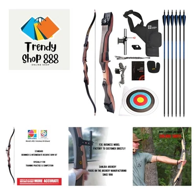 Noble Standard Target Archery Beginner Recurve Bow and Arrows Kit for Adult a... - Image 1 of 4