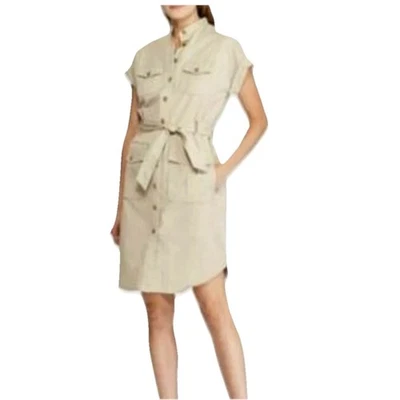 Платье-рубашка женское Ralph Lauren 16 хаки низ прибрежное бабушка минимальное - Изображение 1 из 4