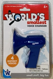 Worlds Smallest Voice Changer Blue 4 Distinct Voices Ages 6+ NEW Sealed Package - Picture 1 of 2