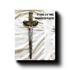 ⚔️ Medieval Fantasy Toy 17"Plastic Dagger Sword Prop Cross Hilt Cosplay Costume - Picture 1 of 24