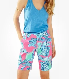 LILLY PULITZER The Chipper Corto Rosa Azul Multi Mujer Talla 14 - Imagen 1 de 12