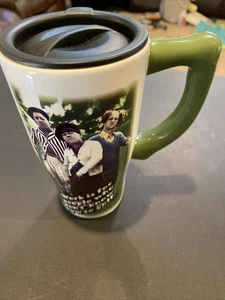 Three Stooges Golf Travel Mug With Lid Glass - Picture 1 of 2