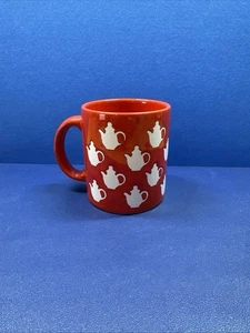 Vintage Waechtersbach White Tea Pot  Red Mug West Germany - Picture 1 of 5