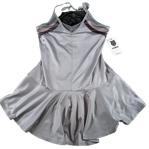 K Swiss Sculpt Strappy Tennis Dress NO SHORTS Womens Medium Gray Athletic NEW - Picture 1 of 10