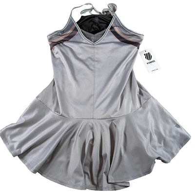 K Swiss Sculpt Strappy Tennis Dress NO SHORTS Womens Medium Gray Athletic NEW - Image 1 of 4
