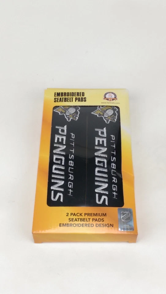 Almohadillas para cinturón de seguridad con licencia para camión NHL Pittsburgh Penguins Foto 1 de 4