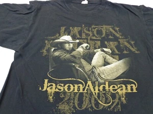 Jason Aldean 2009 Concert Tour T-Shirt Wide Open Black Mens Large - Picture 1 of 7