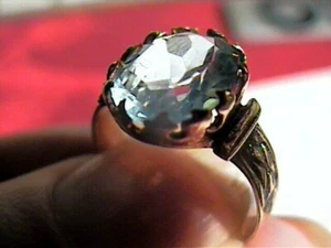 Sterling Silber 925 Ring BLAUTOPAS 5,5 natürlicher SOLITÄR ZIERLICH KÜHN ZART - Bild 1 von 5