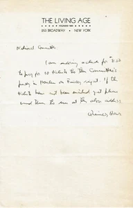 Journalist & Reformator QUINCY HOWE 1930er AUTOGRAMM BRIEF RE: HARLEM PARTY - Bild 1 von 1