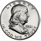 1961 franklin half dollar proof