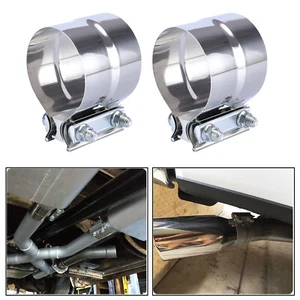 2Pack 5" inch Stainless Steel 304 Lap Joint Clamp Heavy Duty Exhaust Band Clamp - Picture 1 of 10