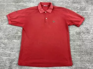 Vintage Lacoste Shirt Mens Large Red Golf Polo Chemise Shortsleeve - Picture 1 of 10