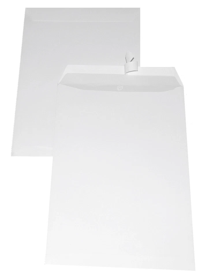 MARKENLOS Versandtaschen DIN C4 ohne Fenster Weiß Haftklebung 10,20,25,30,40,50,100