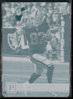 Jared Cook 2018 Panini Cyan Printing Plate 1/1 - Image 1 of 2