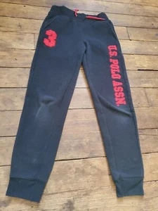 US Polo Assn. Boy's Black Slim Fit Jogger Track Pants S (8) - Picture 1 of 6