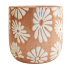 Urban Pink Ceramic Rylie Floral 12cm Planter Plant/flower Pot Garden/home Decor