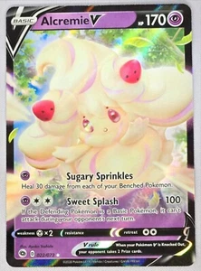 Pokemon TCG Alcremie V 022/073 Champions Path Holo Ultra Rare Card NM - Picture 1 of 2