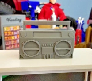 RC 1/10 Scale Silver Boombox Radio Boom Box Stereo Rock Crawler Truck Accessory - Picture 1 of 7