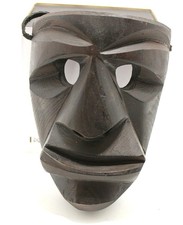 MASCHERA SARDA LEGNO MAMUTHONES DECORAZIONE CASA SOUVENIR