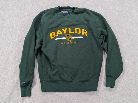 Baylor Bears Sweater Mens Small Sweatshirt Long Sleeve Cotton Blend Jansport Vtg Cover