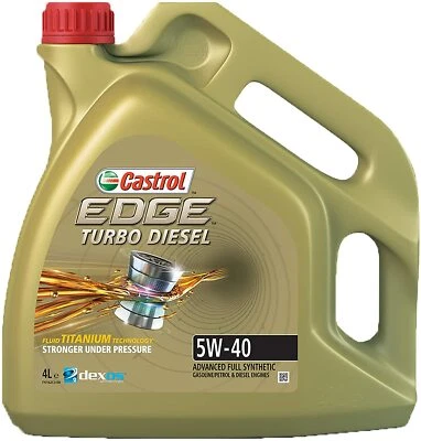 OLIO MOTORE CASTROL EDGE TURBO DIESEL FST 5W40 LT.4 (4 LITRi) - Immagine 1 di 2