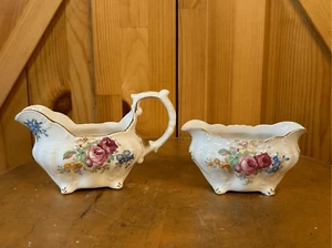 VINTAGE CREAMER AND SUGAR S.G.K. MADE IN OCCUPIED JAPAN (8144) - Picture 1 of 8