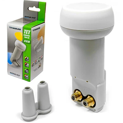 Twin LNB Smart Titanium 2 x Teilnehmer ECO SAT Universal LNC LMB 0,1dB HDTV 4K  - Bild 1 von 4
