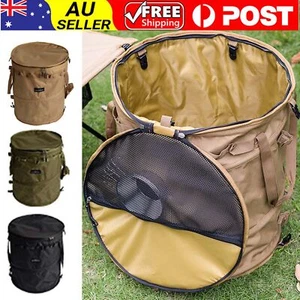 62L Portable Oxford Collapsible Pop-Up Garden Leaf Trash Can Garbage Storage Bin - Picture 1 of 15