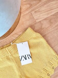 Zara Shorts Gelb | Strick Shorts | S | NEU