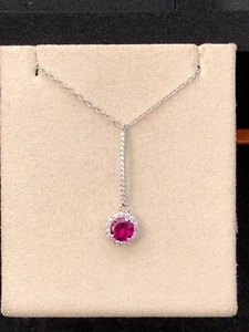 Boccadamo girocollo con pietra rossa e zirconi-Gioielleria Ottaviani Roma - Imagen 1 de 2