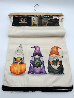 NEW Halloween Gnomes Light Up Table Runner Cynthia Rowley CURIOUS 14”x72” VIDEO - Image 1 of 4