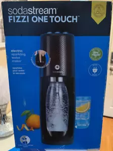 SodaStream Fizzi One Touch Soda Maker Kit With Full Co2 Cylinder - Black - NEW - Picture 1 of 2
