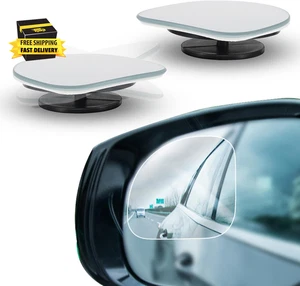 2 Pack Side Mirror Blindspot, High Defin Glass Frameless Convex Blind Spot Mirro - Picture 1 of 8
