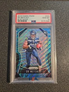 DK Metcalf Rookie PSA 10 Blue Wave# 192/199 Rookie 2019 Prizm - Picture 1 of 2